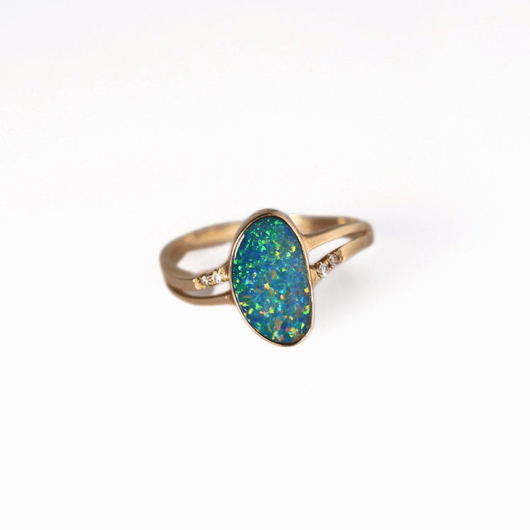 Doublet Opal Rings