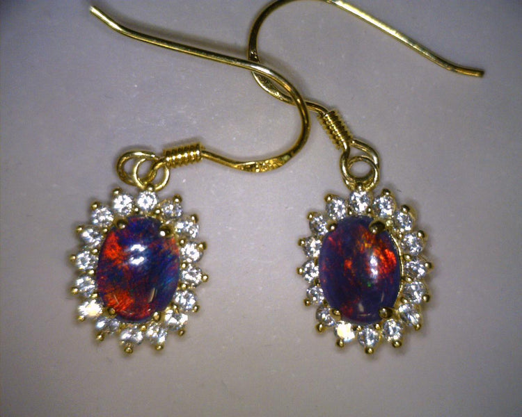 Triplet Opal Earrings