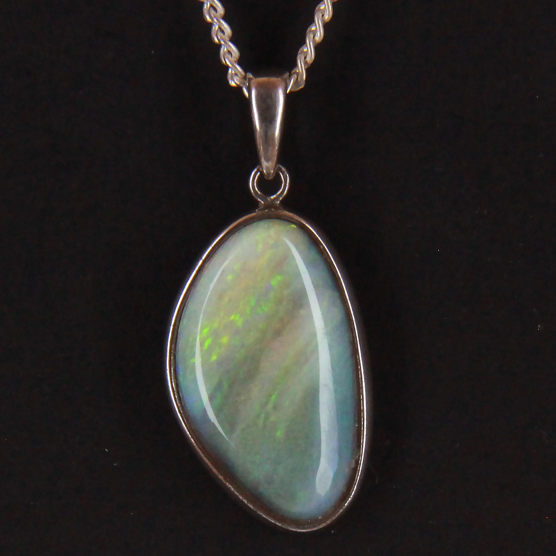 5mm Heart Shape Gemstone Necklace, Natural Ethiopian Opal Necklace, 14